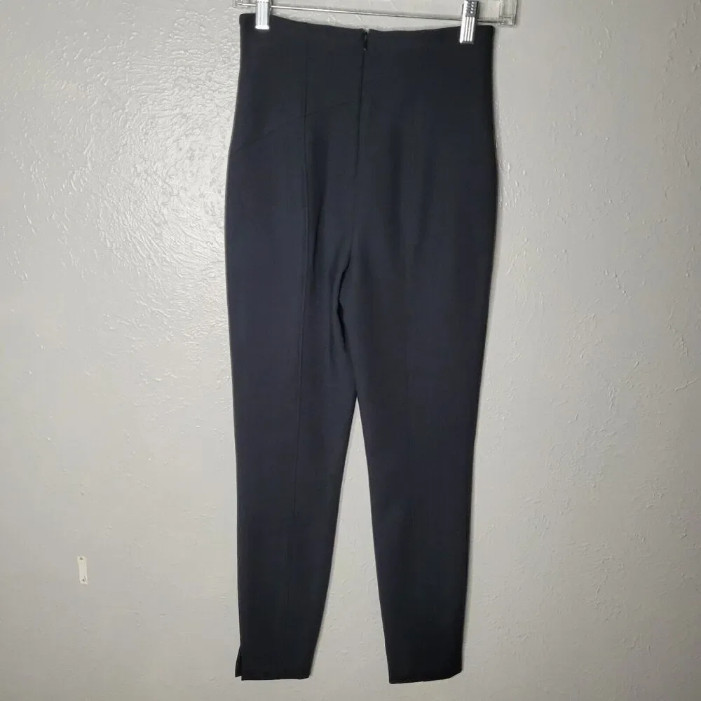 Veronica Beard Ferdinand Bow Accented Skinny Pants Trousers Black Women’s Size 0 - Picture 6 of 11